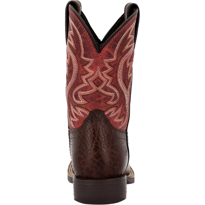 Durango Kids SHYLOH LITTLE KIDS 8 INCH SQUARE TOE MAHOGANY/DYNAMITE RED