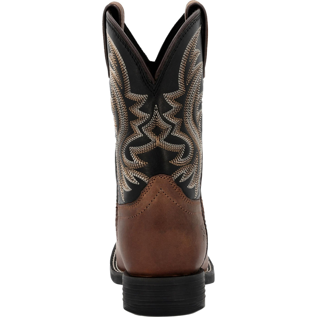 Durango Kids SHYLOH LITTLE KIDS 8 INCH SQUARE TOE BRAWNY BROWN/ BLACK ONYX