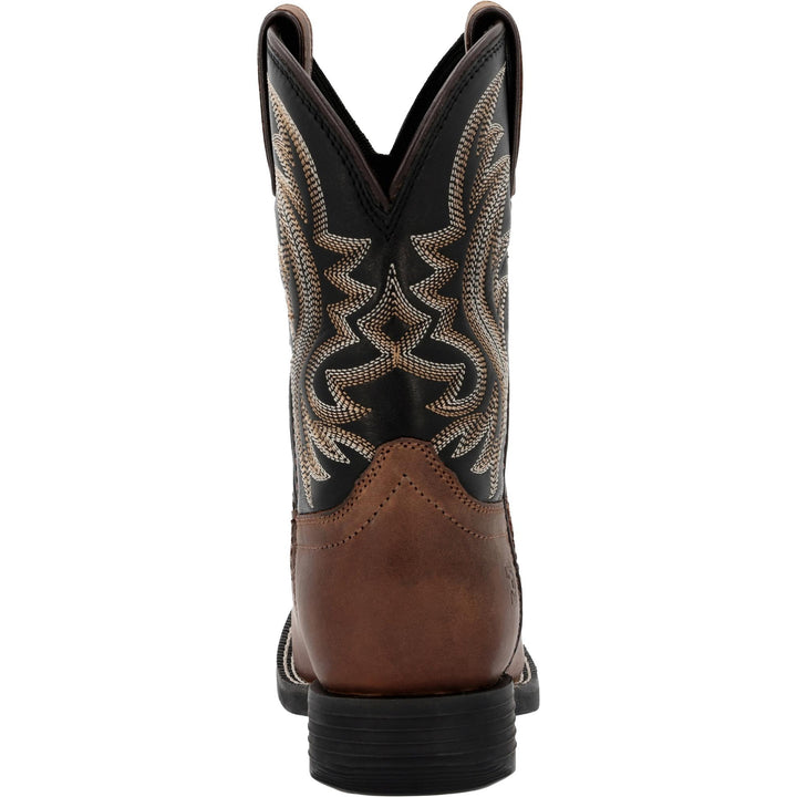 Durango Kids SHYLOH LITTLE KIDS 8 INCH SQUARE TOE BRAWNY BROWN/ BLACK ONYX