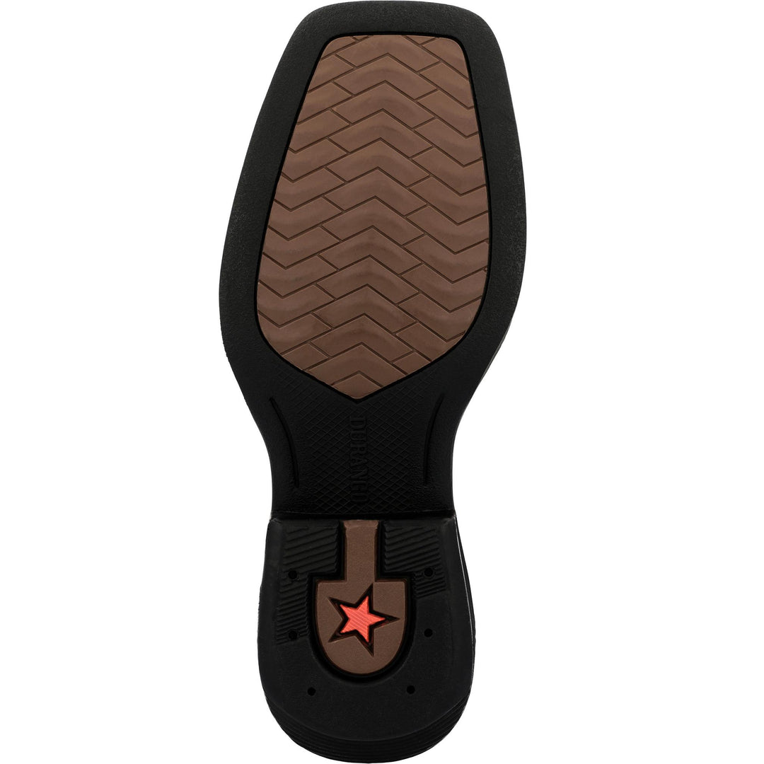 Durango Kids SHYLOH BIG KIDS 8 INCH SQUARE TOE BRAWNY BROWN/ BLACK ONYX