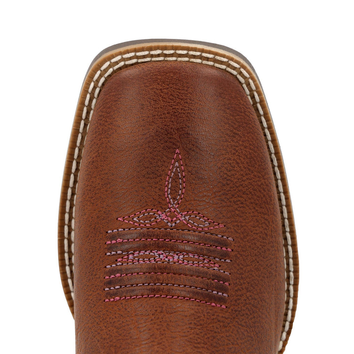 Durango Kids SHYLOH LITTLE KIDS 8 INCH SQUARE TOE RUSTY BROWN/ DUSTY ROSE