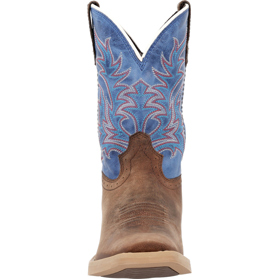 DURANGO KIDS SHYLOH LITTLE KID'S 8" CUTTER TOE DRIFT WOOD/LAPIS BLUE
