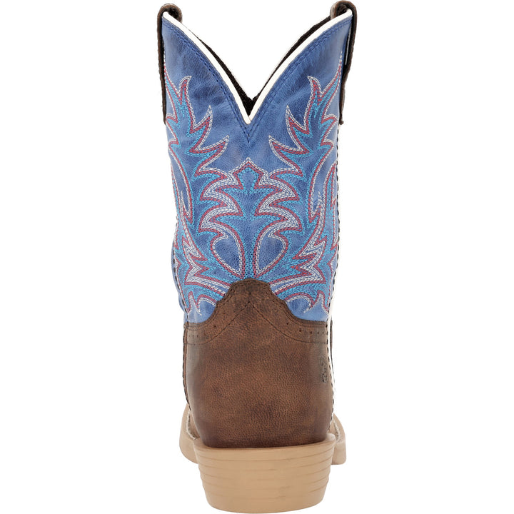 DURANGO KIDS SHYLOH BIG KID'S 8" CUTTER TOE DRIFT WOOD/LAPIS BLUE