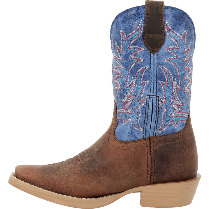 DURANGO KIDS SHYLOH BIG KID'S 8" CUTTER TOE DRIFT WOOD/LAPIS BLUE