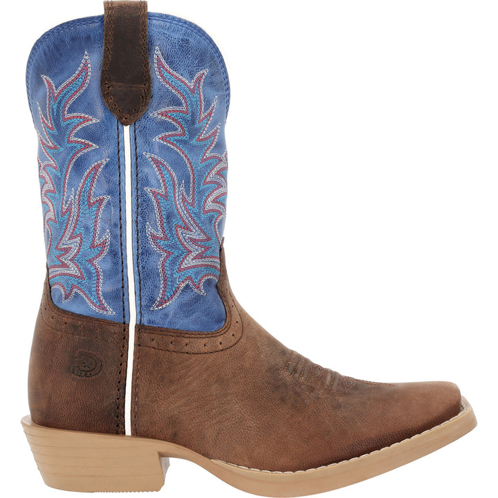 DURANGO KIDS SHYLOH BIG KID'S 8" CUTTER TOE DRIFT WOOD/LAPIS BLUE