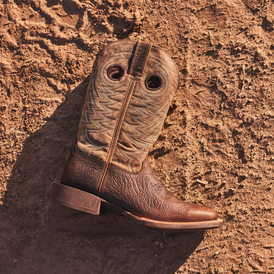 Bottes de cow-boy en cuir marron Durango Buckaroo Roper Bottes de cow-boy en cuir marron Durango Buckaroo Roper