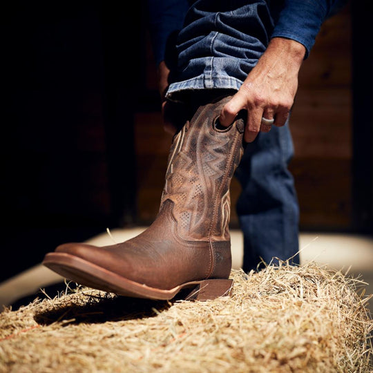 Bottes Western Cowboy Durango 10 – Femme – Marron – Taille 6.5 M (EU 38) – Cuir Et Semelle Caoutchouc