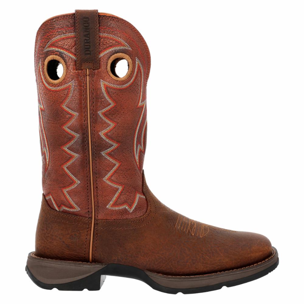 BOTTES WESTERN VENTILÉES POUR HOMMES Durango REBEL 12 PO MARRON CIMARRON