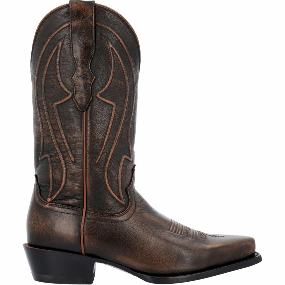 BOTTES WESTERN POUR HOMMES DE 13 PO DE DURANGO SANTA FE EN BARIL DE WHISKY MARRON