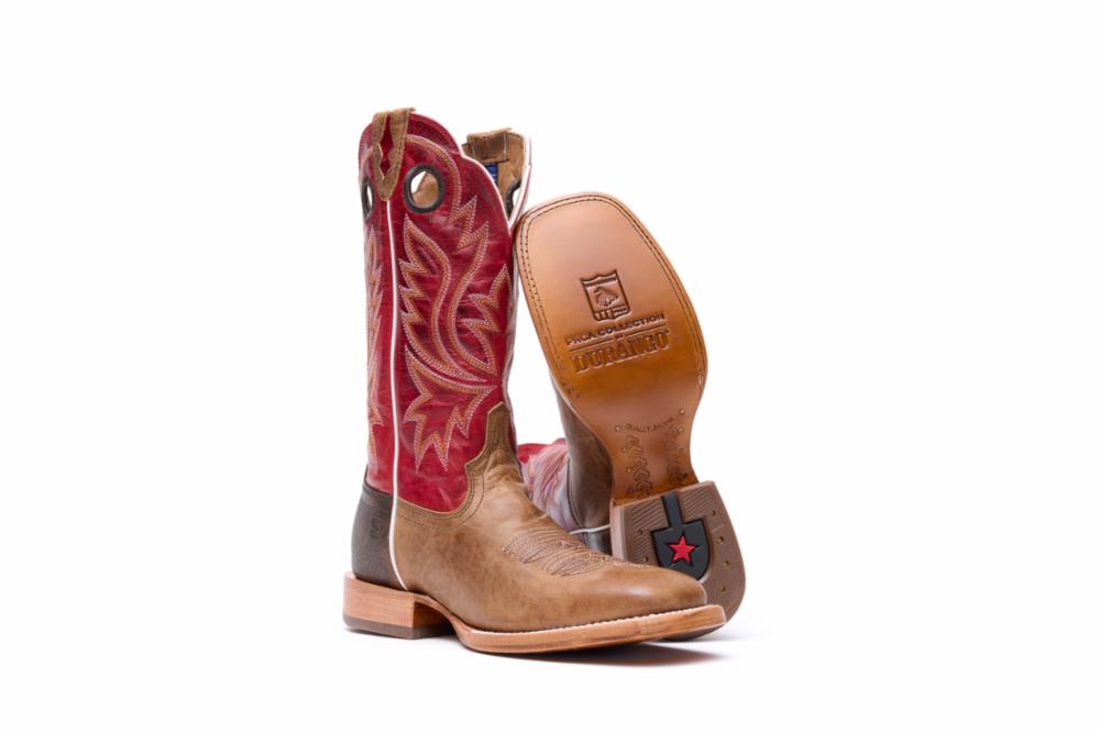 Durango PRCA MENS 13 IN WESTERN BOOT SAND TOBACCO / CAYENNE