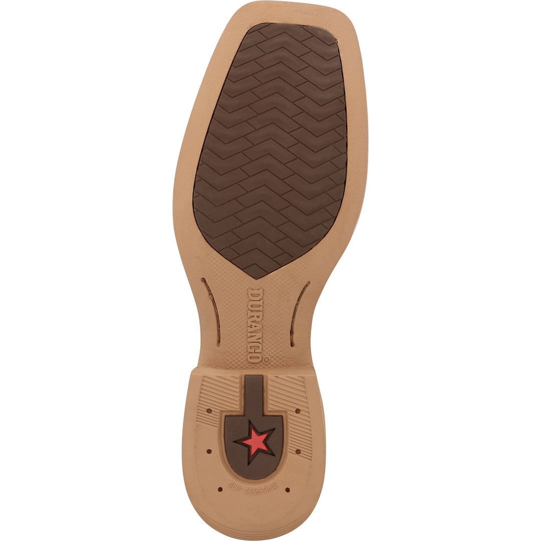 DURANGO SHYLOH 11" SQUARE TOE PULLHOLE BROWN/CREAM
