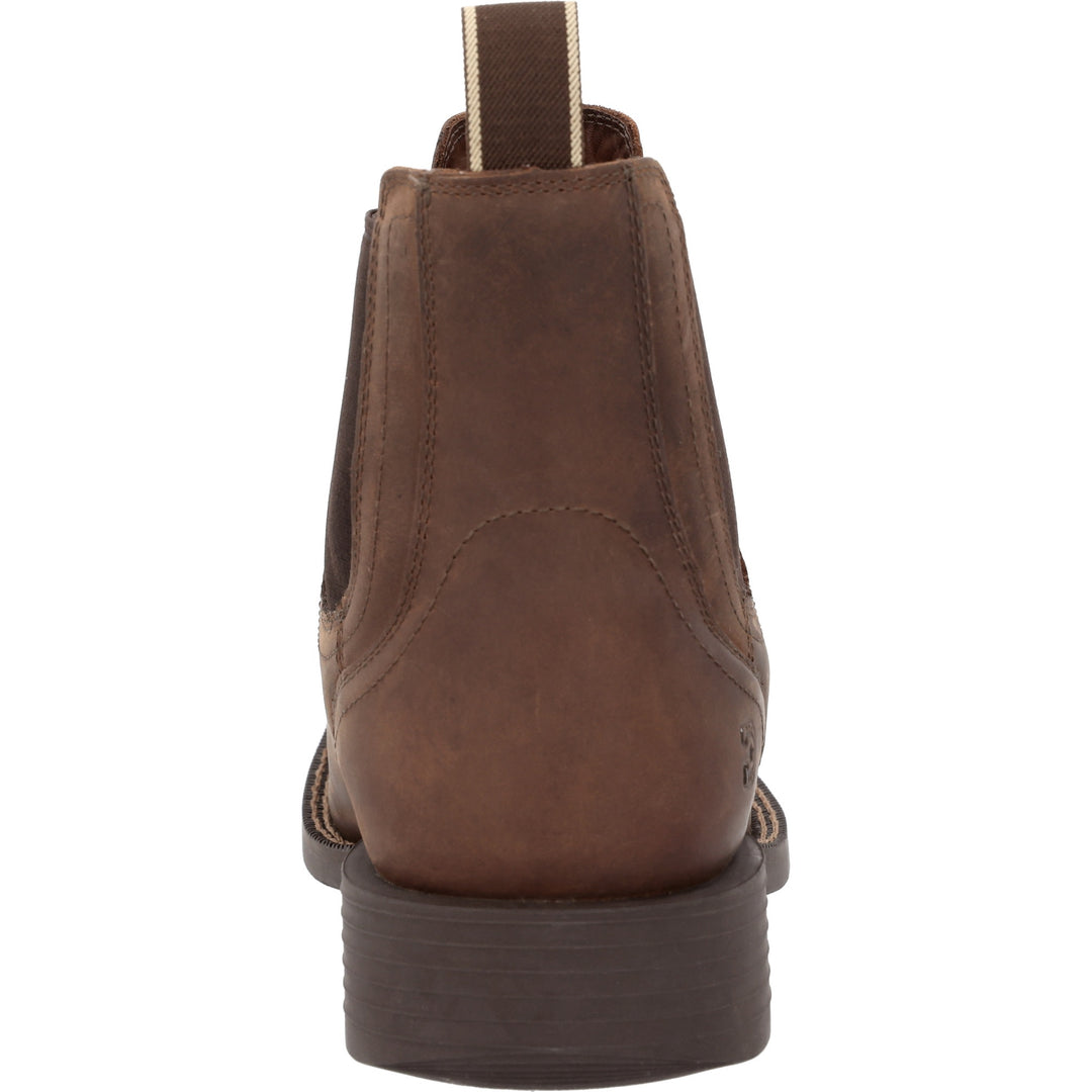DURANGO SHYLOH 6"  SQUARE TOE CHELSEA BROWN/DISTRESSED