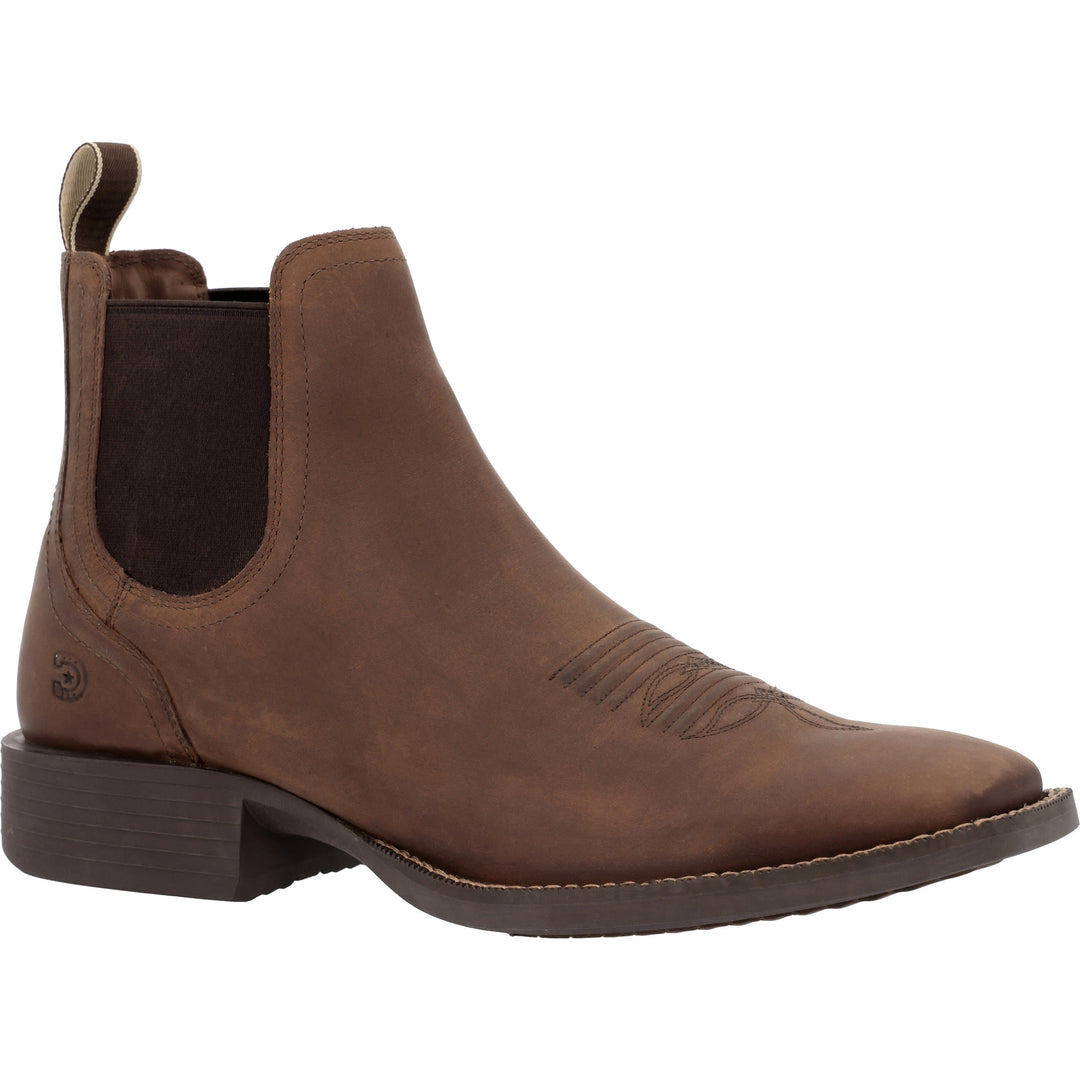 DURANGO SHYLOH 6"  SQUARE TOE CHELSEA BROWN/DISTRESSED