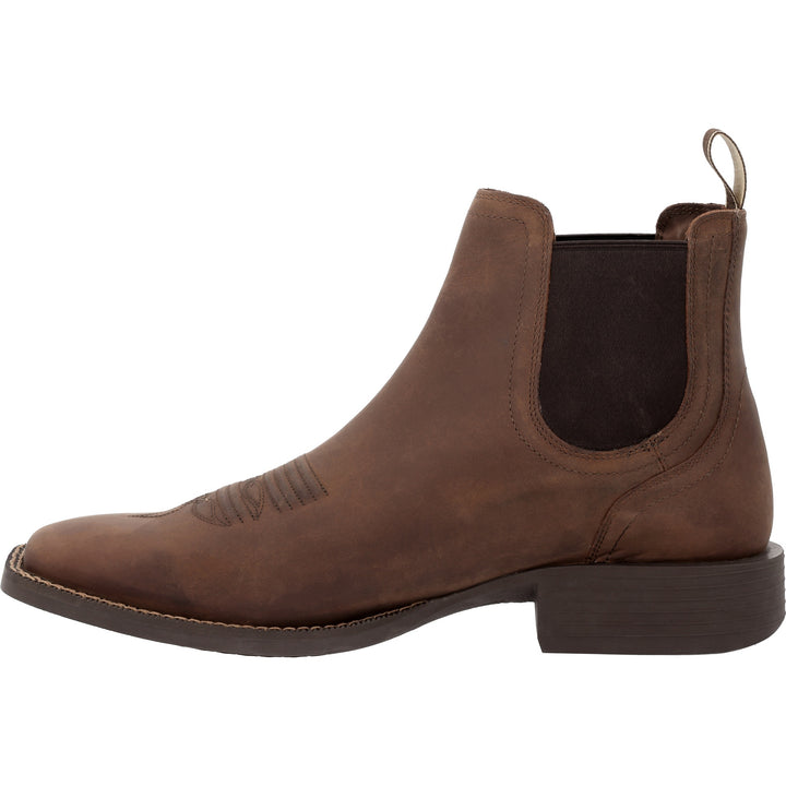 DURANGO SHYLOH 6"  SQUARE TOE CHELSEA BROWN/DISTRESSED