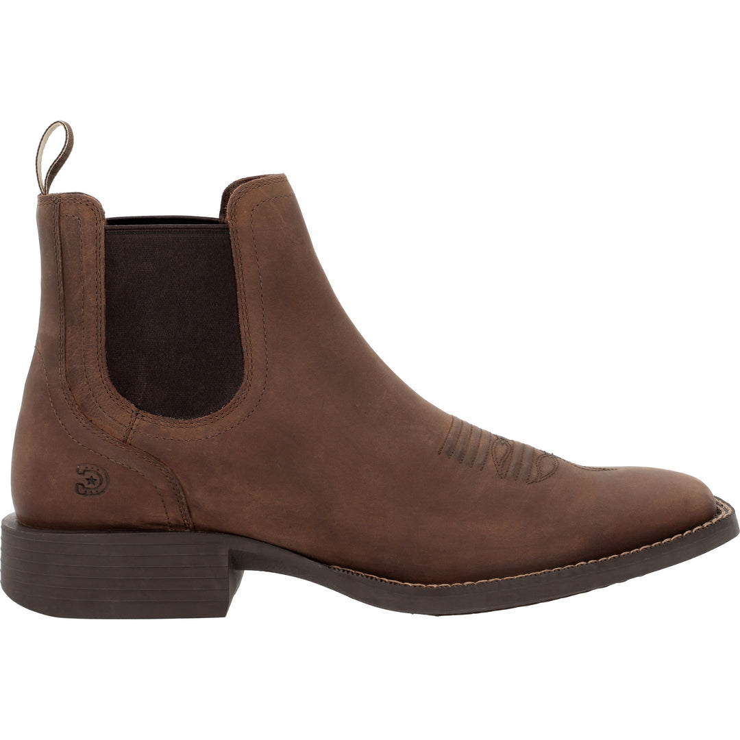 DURANGO SHYLOH 6"  SQUARE TOE CHELSEA BROWN/DISTRESSED