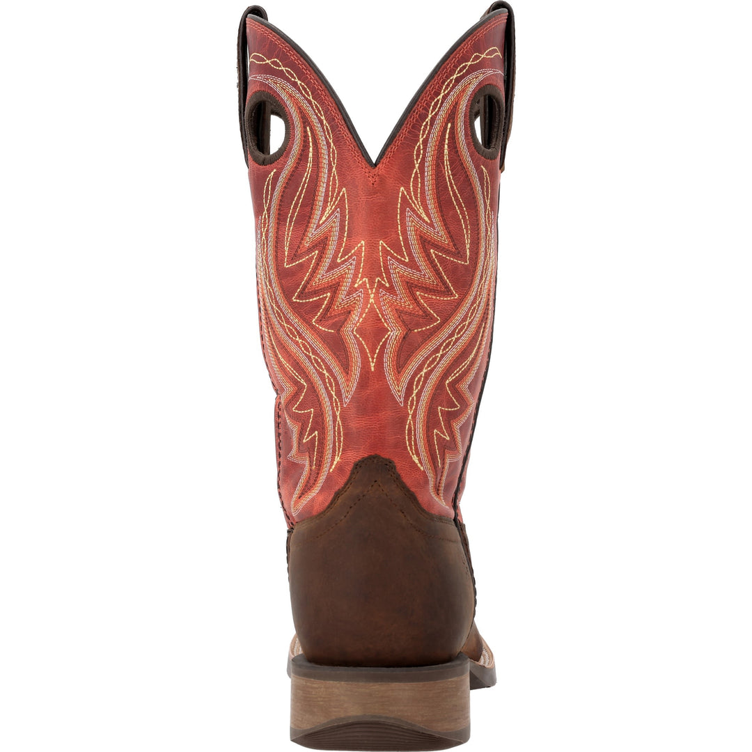 DURANGO REBEL PRO MEN'S 12" SQUARE TOE WESTERN BOOT HICKORY BROWN/CHILI PEPPER