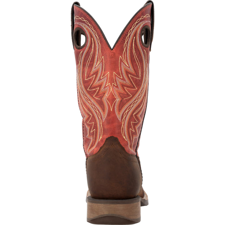 DURANGO REBEL PRO MEN'S 12" SQUARE TOE WESTERN BOOT HICKORY BROWN/CHILI PEPPER