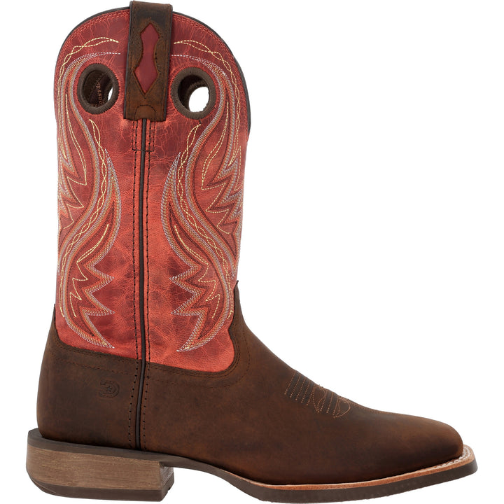 DURANGO REBEL PRO MEN'S 12" SQUARE TOE WESTERN BOOT HICKORY BROWN/CHILI PEPPER