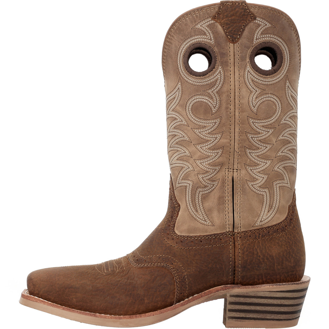 DURANGO REBEL PRO MEN'S 12" SQUARE TOE WESTERN BOOT - 2" RIDING HEEL ADOBE BROWN/SANDSTONE