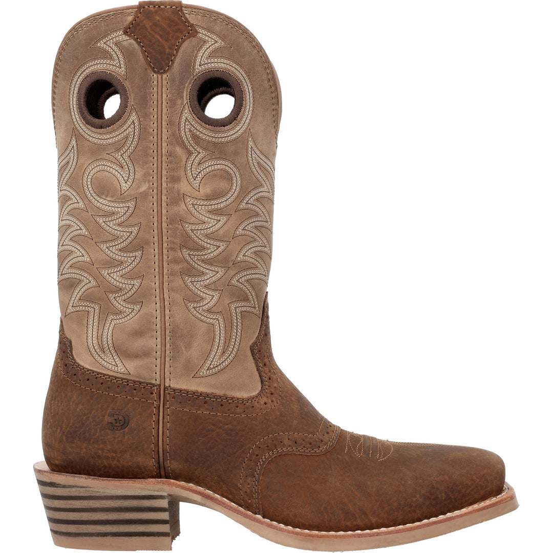 DURANGO REBEL PRO MEN'S 12" SQUARE TOE WESTERN BOOT - 2" RIDING HEEL ADOBE BROWN/SANDSTONE