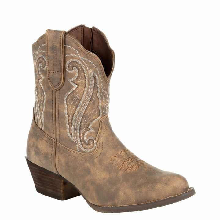 Durango CRUSH WOMEN'S 8 DISTRESSED SHORTIE WESTERN BOOT DRIFTWOOD