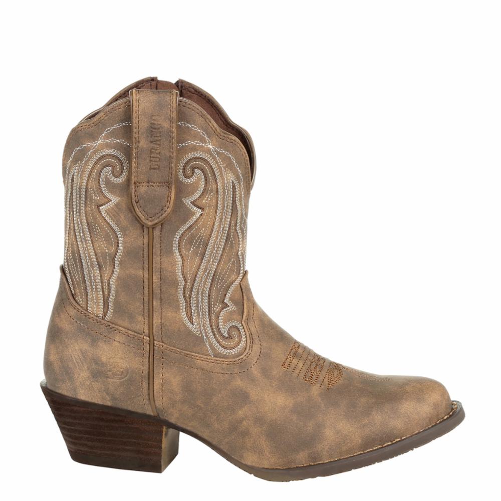 Durango CRUSH WOMEN'S 8 DISTRESSED SHORTIE WESTERN BOOT DRIFTWOOD