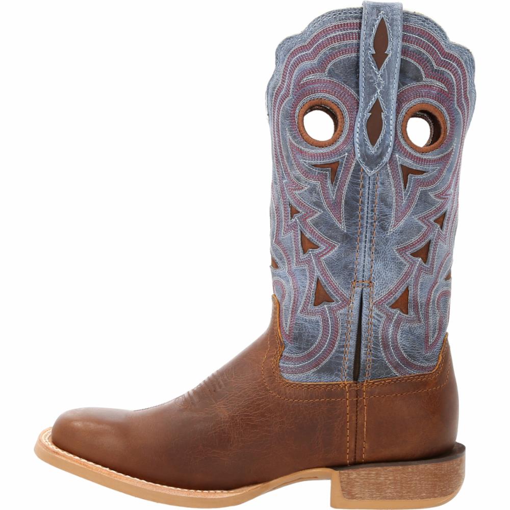 BOTTINES WESTERN POUR FEMMES DURANGO LADY REBEL PRO 12 PO MARRON DORÉ / PERVENCHE