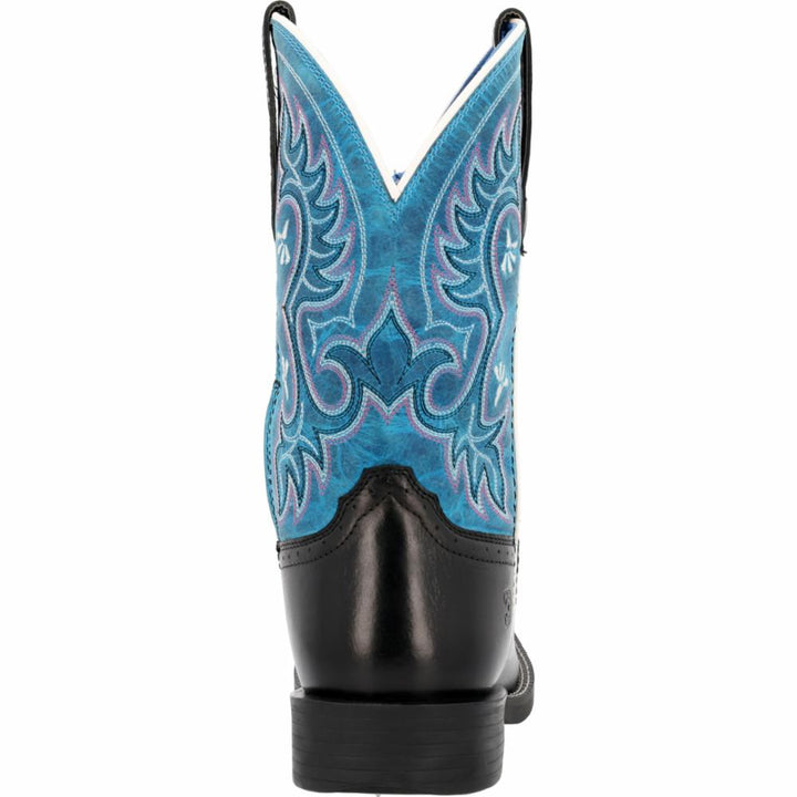 Durango SHYLOH WOMENS 10 IN WESTERN BOOT BLACK ONYX/ BLUE BLAZE