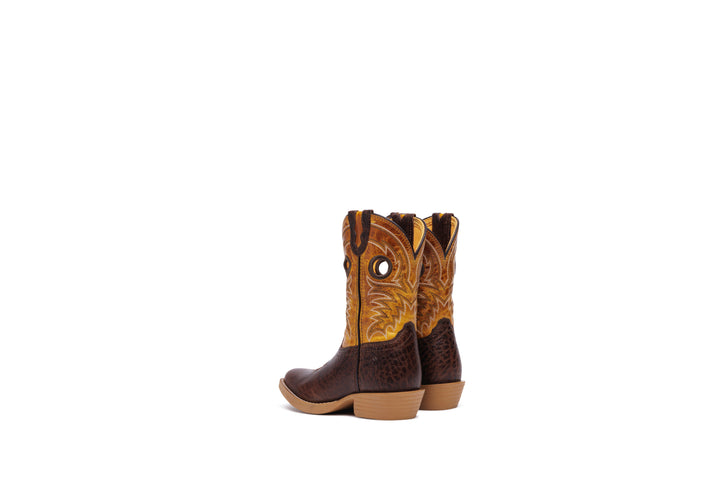 DURANGO KIDS SHYLOH LITTLE KID'S 8" CUTTER TOE MOLE BROWN/GOLDEN MAIZE