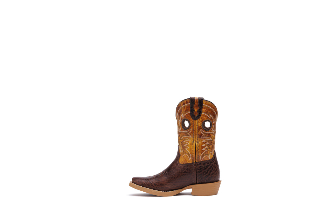 DURANGO KIDS SHYLOH LITTLE KID'S 8" CUTTER TOE MOLE BROWN/GOLDEN MAIZE