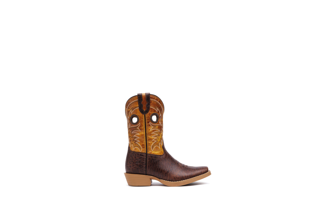DURANGO KIDS SHYLOH LITTLE KID'S 8" CUTTER TOE MOLE BROWN/GOLDEN MAIZE