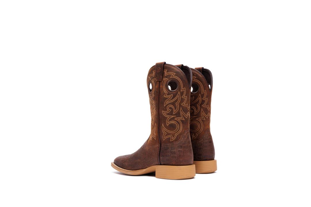 DURANGO SHYLOH 11" SQUARE TOE PULLHOLE BROWN/CROCO