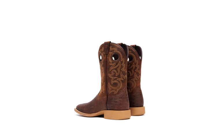 DURANGO SHYLOH 11" SQUARE TOE PULLHOLE BROWN/CROCO