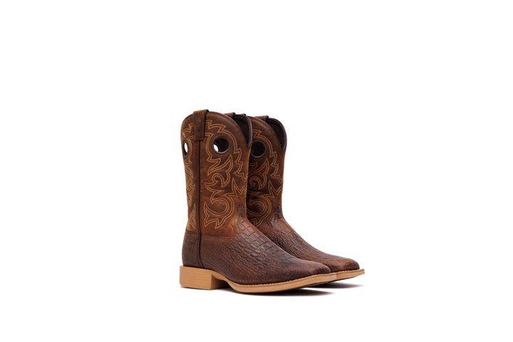 DURANGO SHYLOH 11" SQUARE TOE PULLHOLE BROWN/CROCO