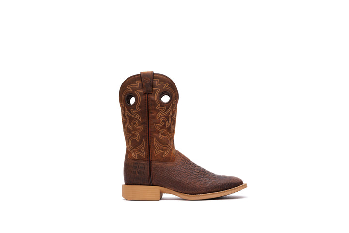 DURANGO SHYLOH 11" SQUARE TOE PULLHOLE BROWN/CROCO