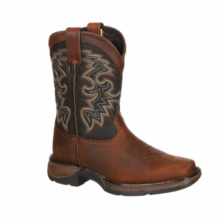 Durango Kids LIL' REBEL TODDLER 8 SQUARE TOE WESTERN BOOT TAN / MIDNIGHT